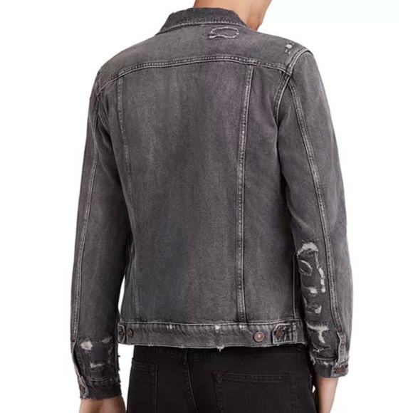 ALL SAINT Beltar Distressed Denim Jacket - Picture 3 of 13